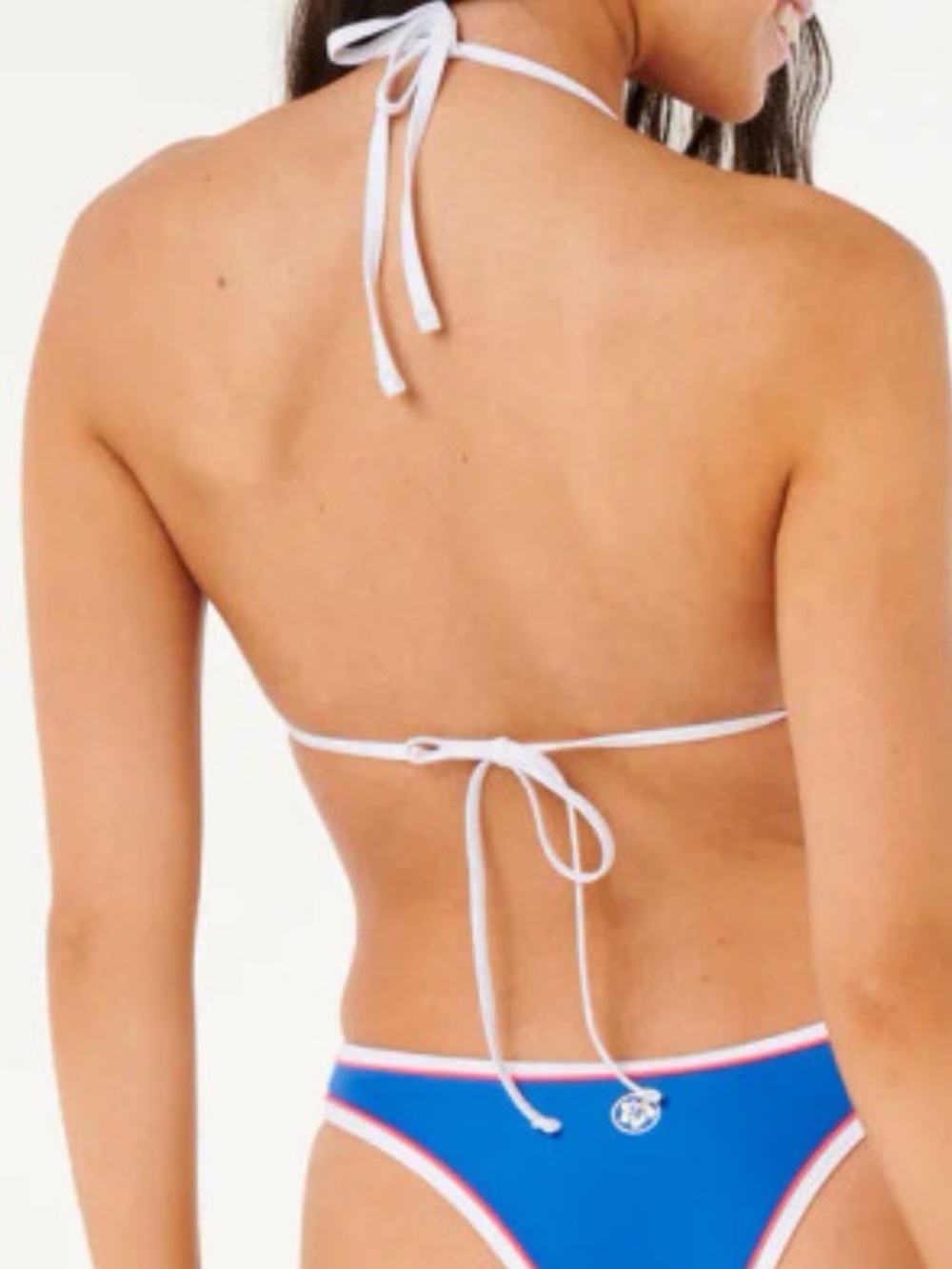 RIP CURL Y2K Surf Puff puff sliding triangle bikini top royal blue triangle SZ S - Picture 5 of 11